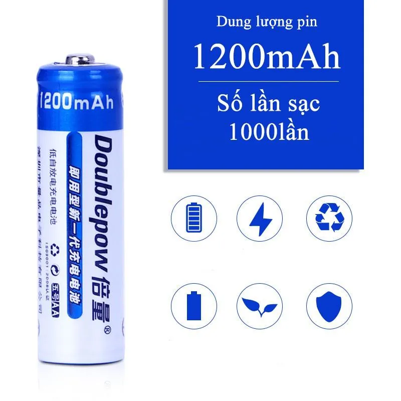 Pin sạc AA 1200mAh Doublepow