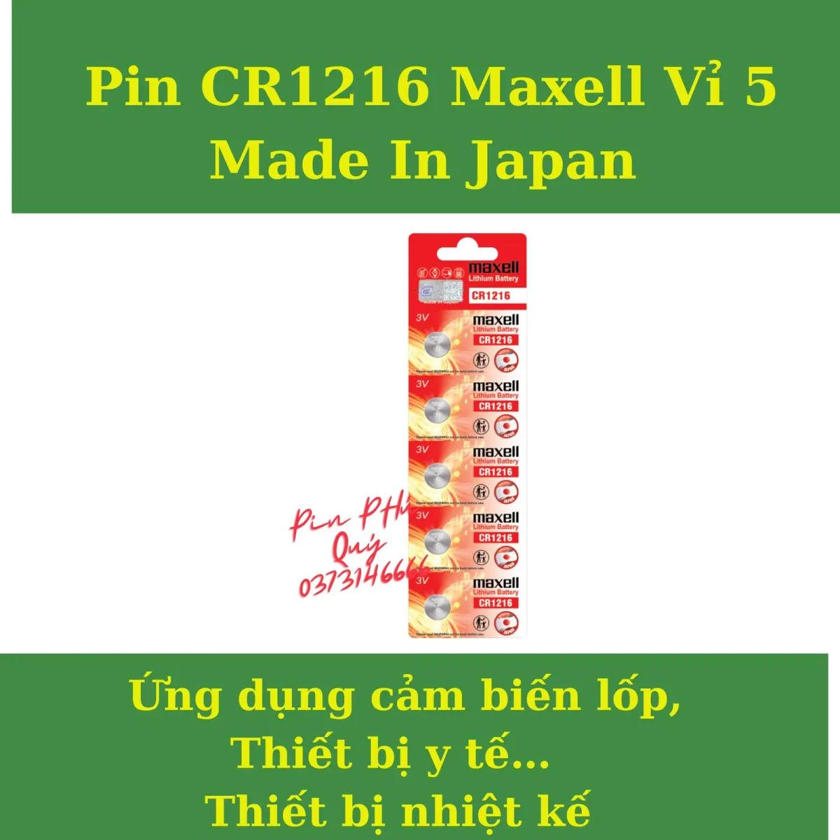 Pin cr1216 maxell
