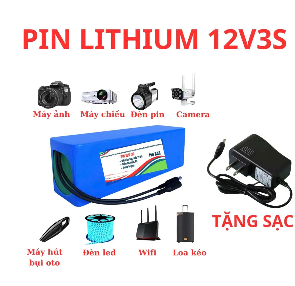 pin lithium 12V 3s