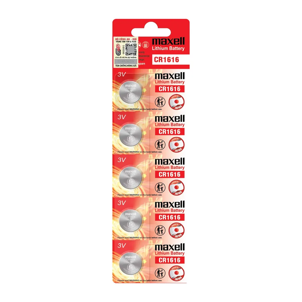 Pin Cr1616 maxell vỉ 5 chính hãng