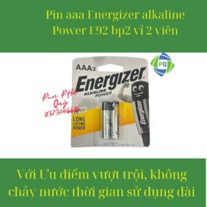 Pin AAA Energizer alkaline Power E92bp2 chính hãng vỉ 2 viên
